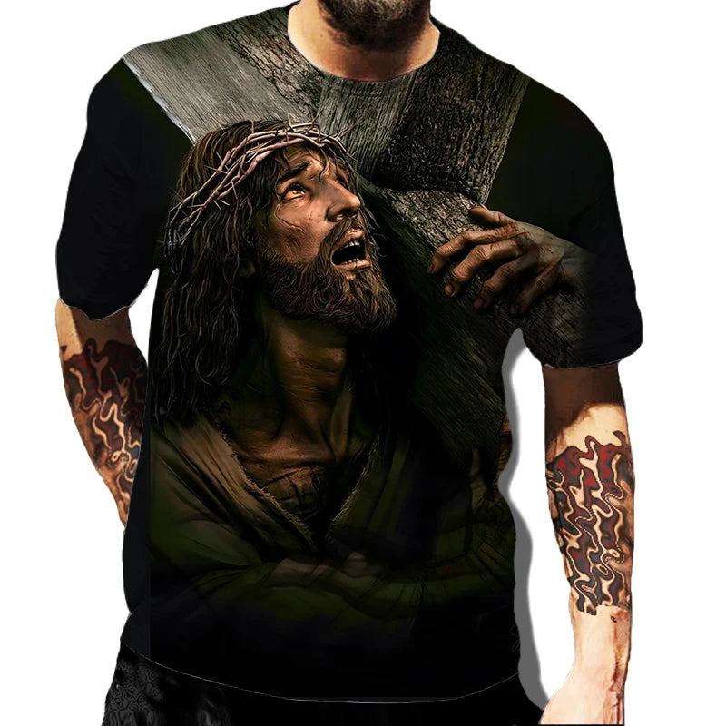 Jesus Christ Cross 3d Printed T-shirts