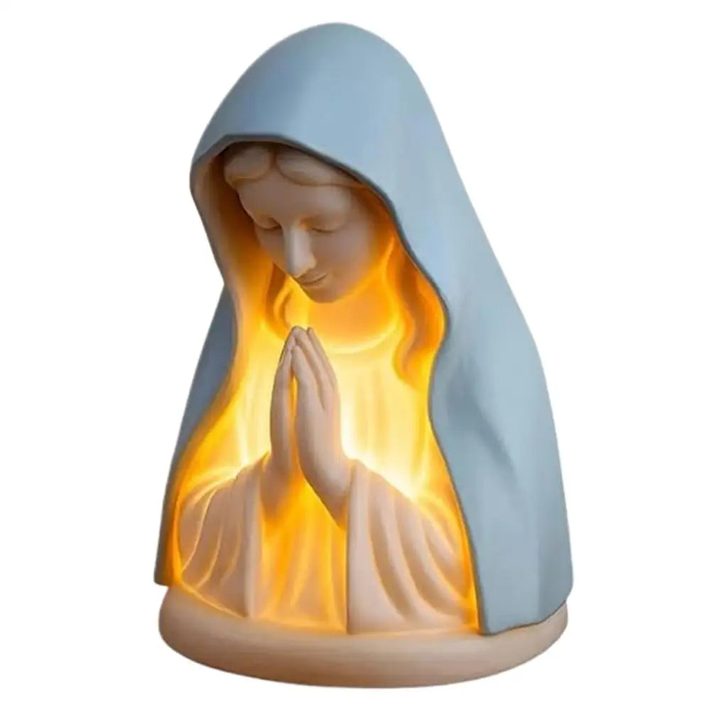 Virgin Mary Prayer Statue with Light