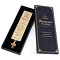 Solid Brass Bible Bookmark with Jesus Engraving