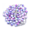 Glass Rosary  with Multicolor Beads