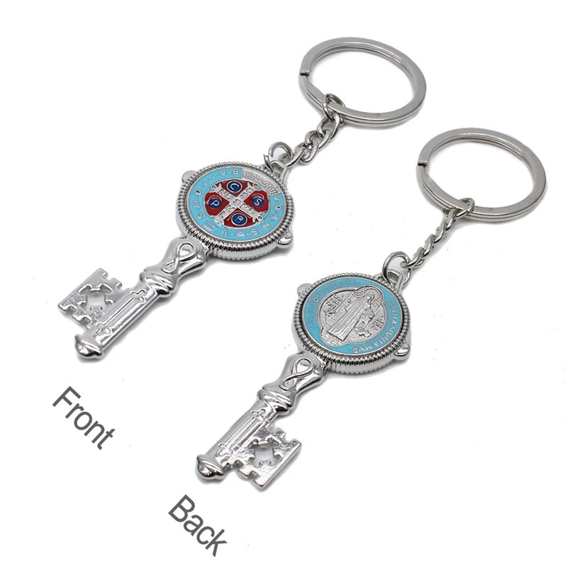 Enamel St. Benedict Key Chain