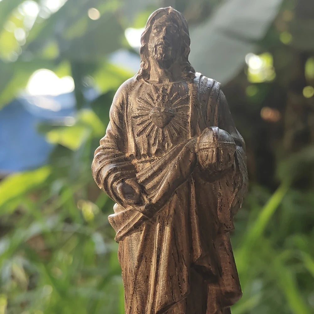 Black Ebony Wood Jesus Figurine