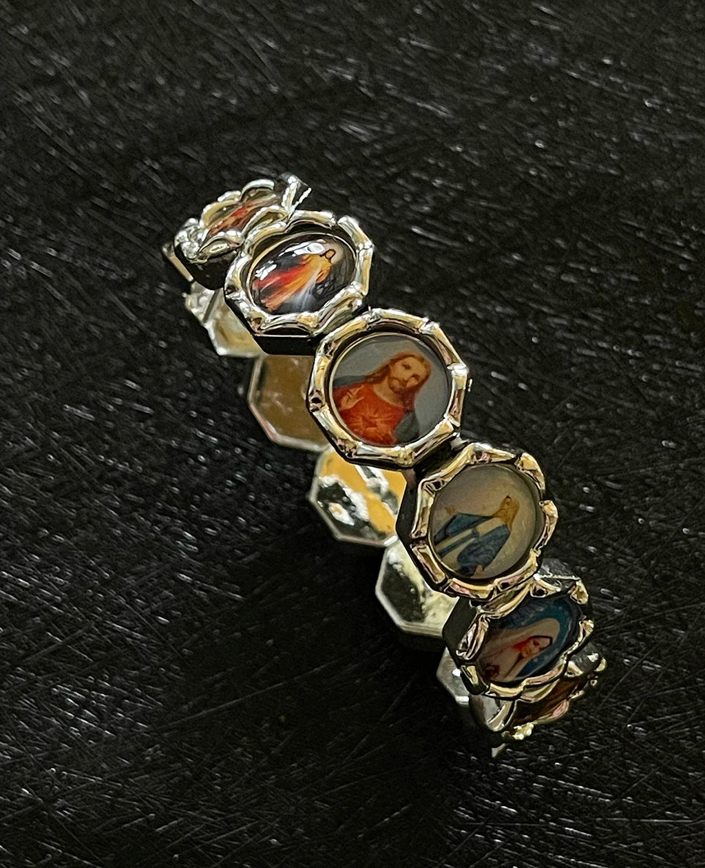 Holy Icon  Sacred Heart Elastic Stretch Bracelet