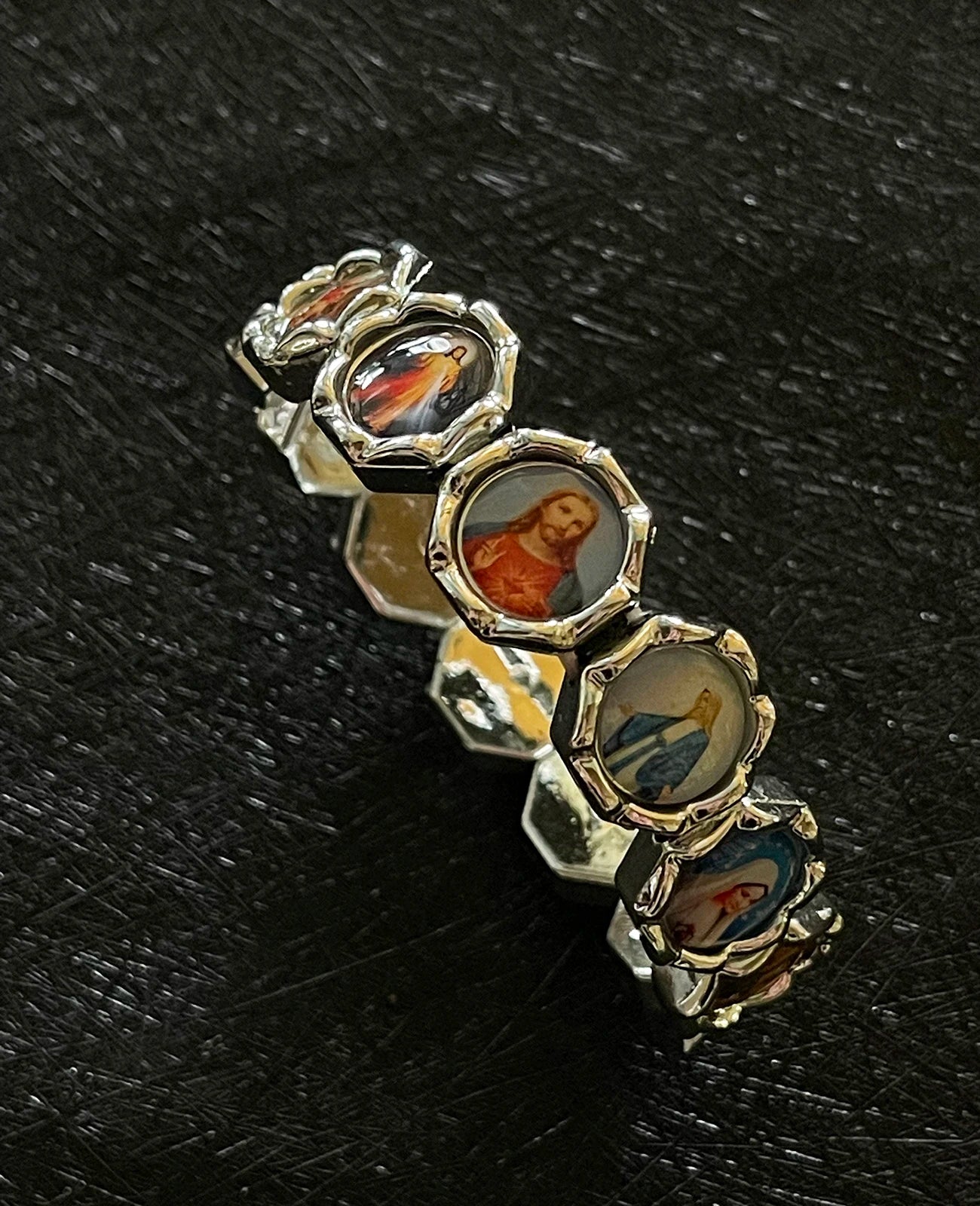 Holy Icon  Sacred Heart Elastic Stretch Bracelet