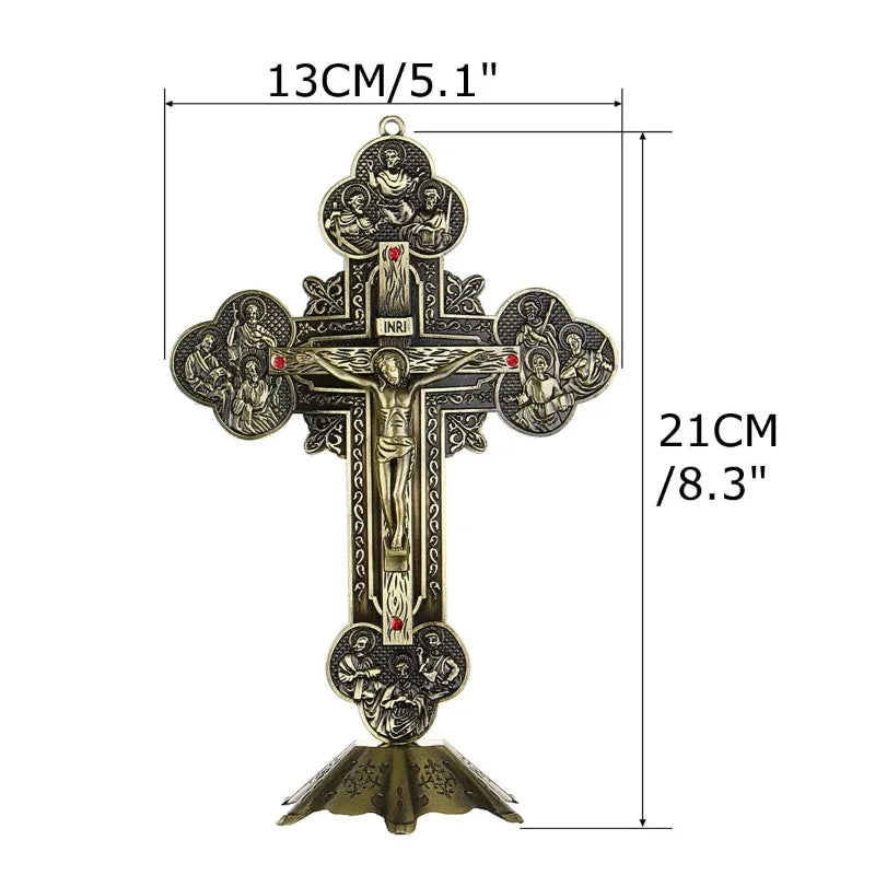 Crucifix on The Stand Cross Crucifix Home Decoration