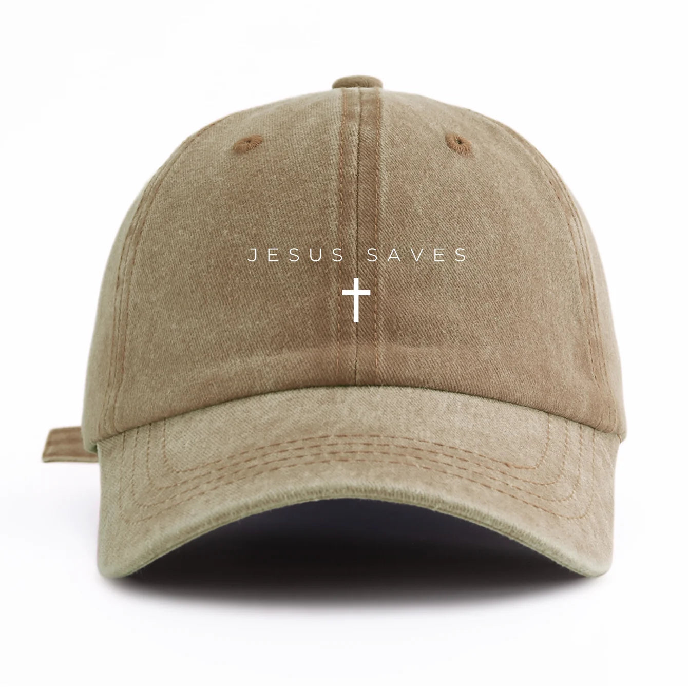 JESUS SAVES Print Washed Baseball Cap for Adult
