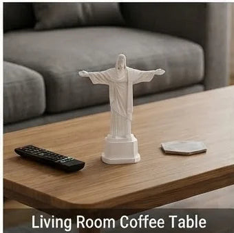 Christ The Redeemer Statue White Resin Sculpture Rio Landmark Ornament