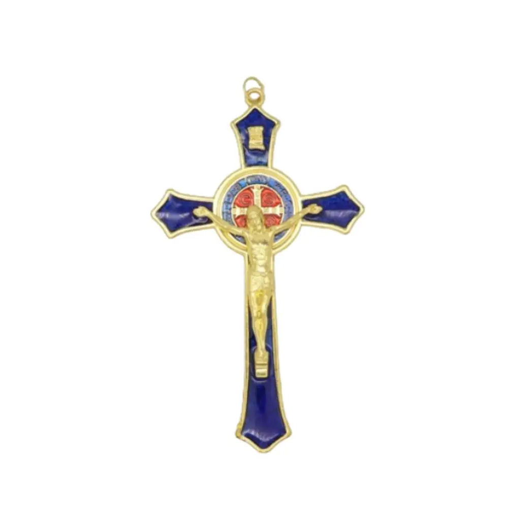 Benedictine Red Enamel Protection Crucifix (4.53*2.76in)
