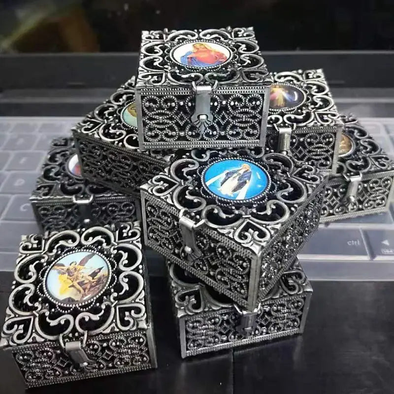 Rosary Beads Box with Lid Organizer Container