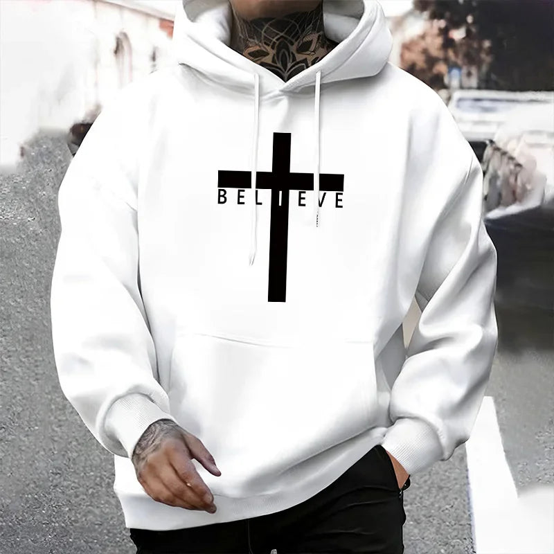 Jesus Cross Printed Hoodies