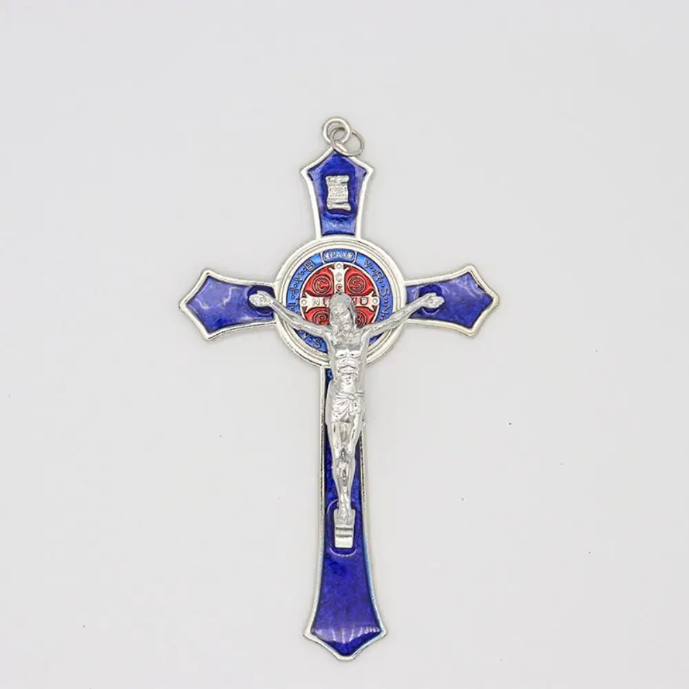 Benedictine Red Enamel Protection Crucifix (4.53*2.76in)
