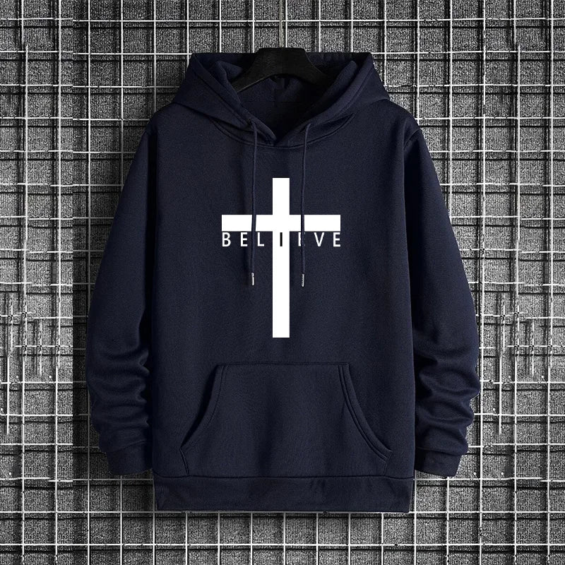 Jesus Cross Printed Hoodies