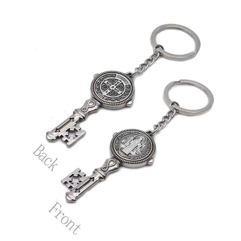 Enamel St. Benedict Key Chain