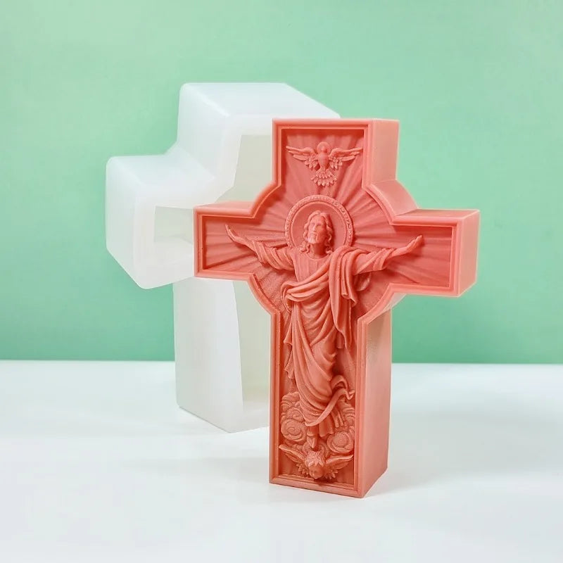 Jesus Statue Aromatherapy Candle Gypsum Resin