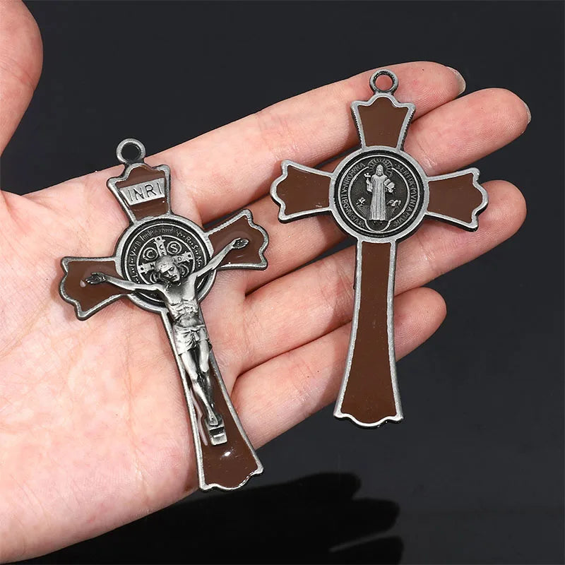 Large St Benedict Enamel Cross