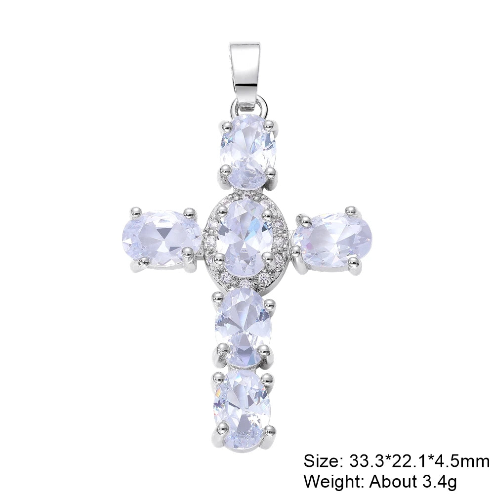 Rosary Jewelry Making Handmade 18K Real Gold Plated Opal Shell Cross