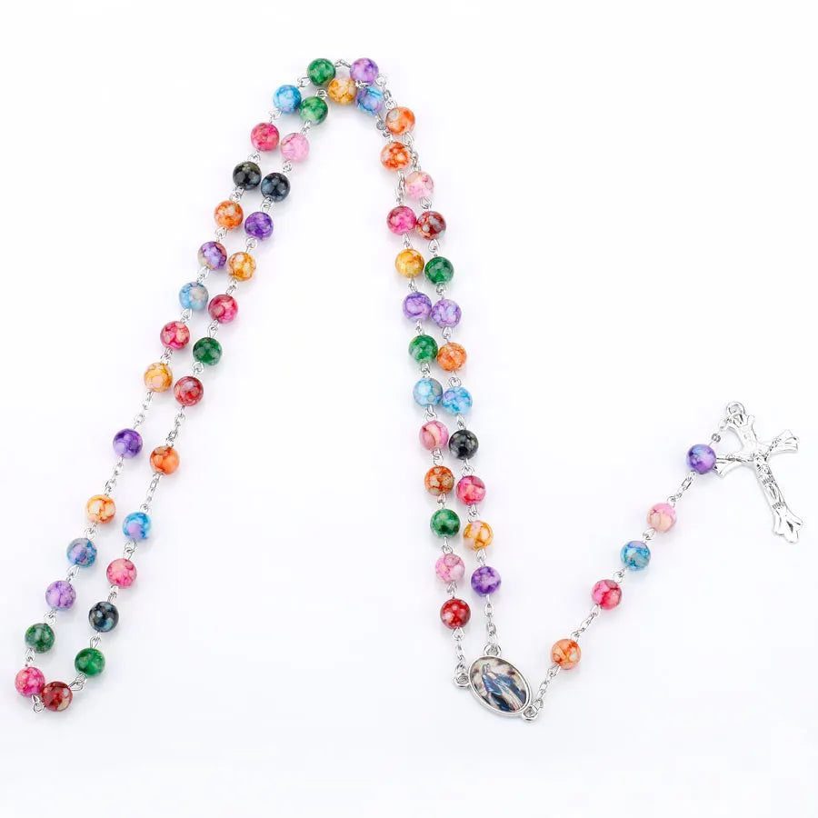 Colorful Acrylic Beaded Rosary