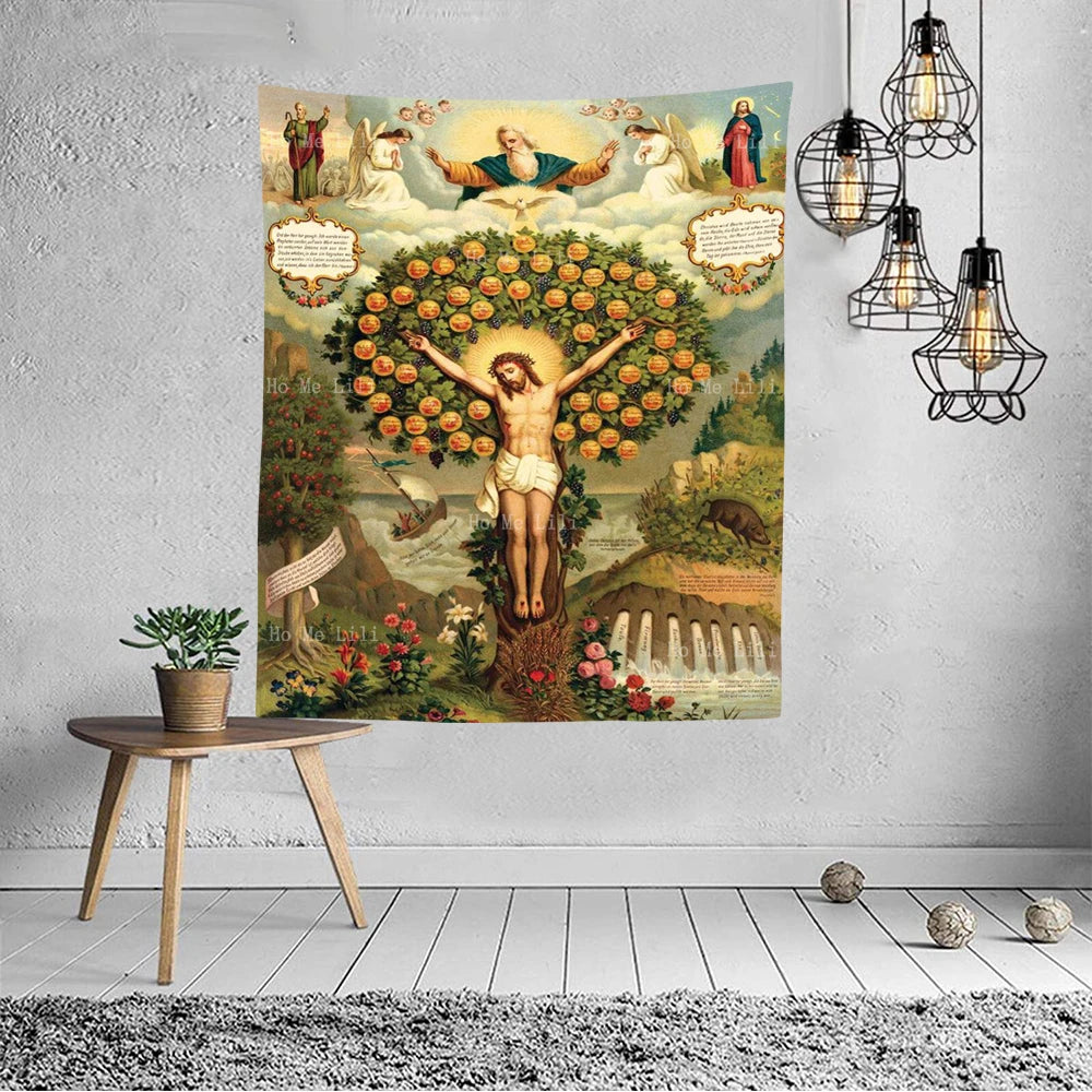 Synaxis Of The Archangels Icon of The Tree Of Heavenly Life Tapestry