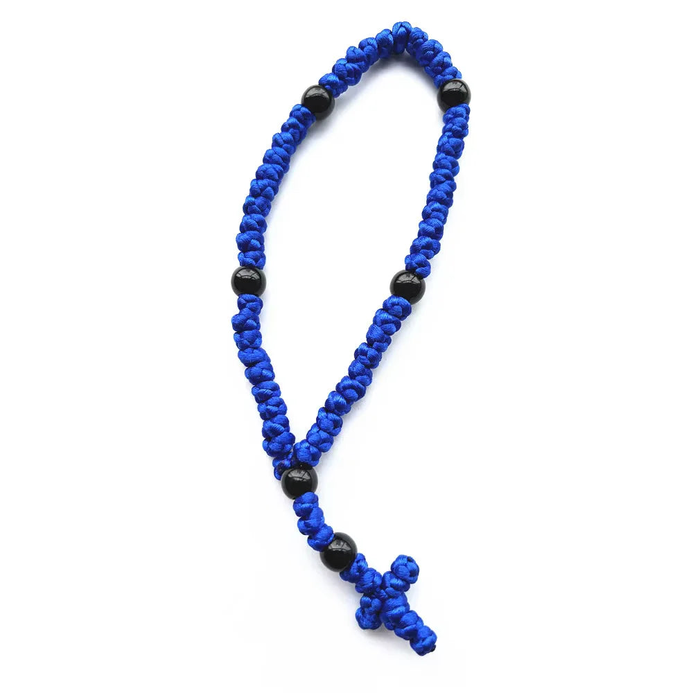 Orthodox Rope Wooden Prayer Beads Rosary Bracelet