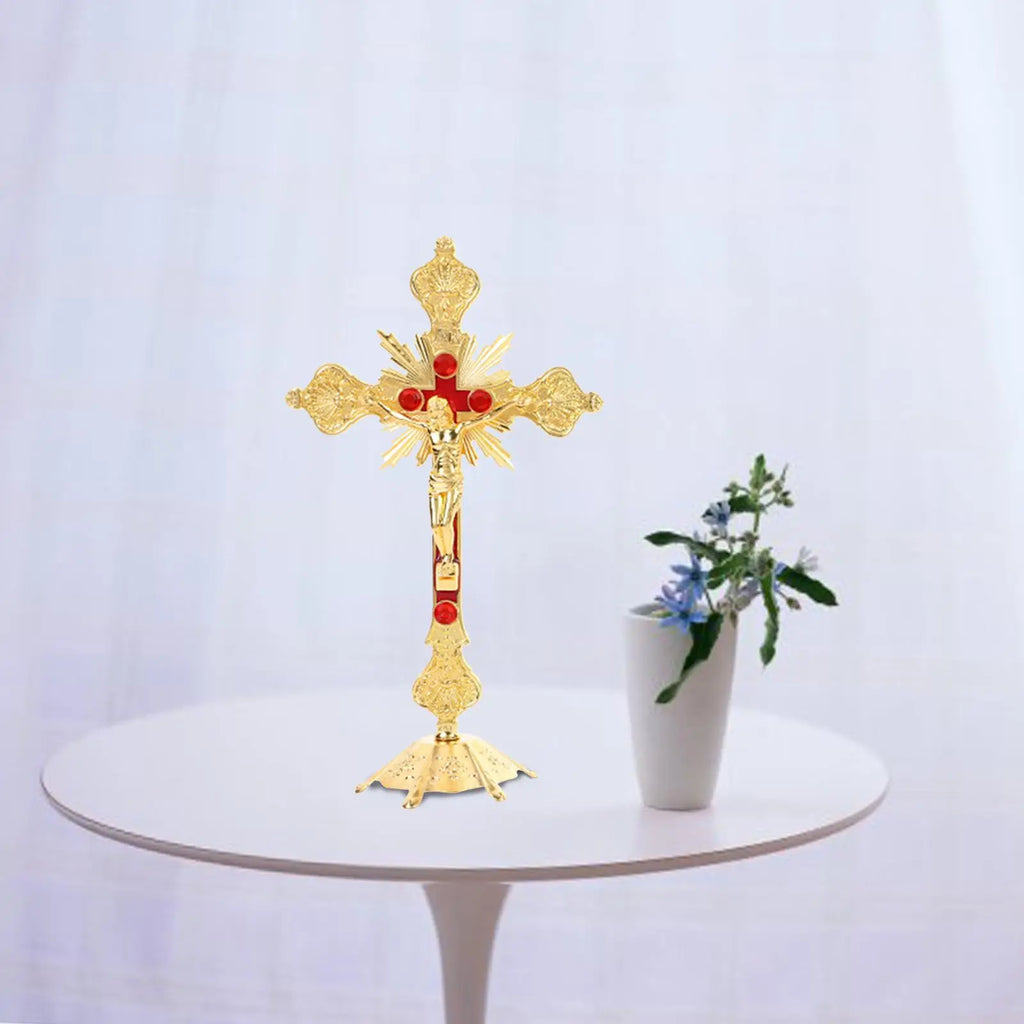 Holy Trinity On The Stand Crucifix Home Decoration