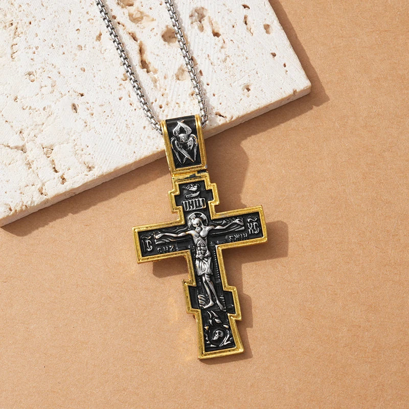 Eastern Orthodox Crucifix with chain