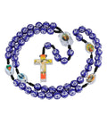 6 Colors Prayer Beads Chain Rosary Necklace Random Holy Icon Medal Spacer Beads