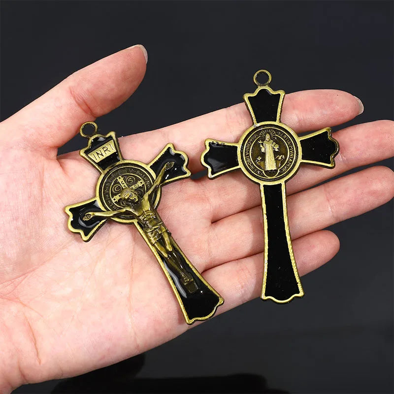 Large St Benedict Enamel Cross