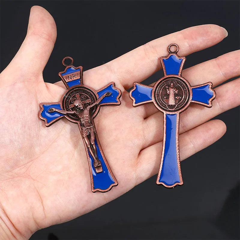 Large St Benedict Enamel Cross