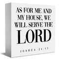 Christian Family Wooden Box Sign - Joshua 24:15 "As For Me And My House" Bible Verse Decor, Perfect Gift for Home & Church