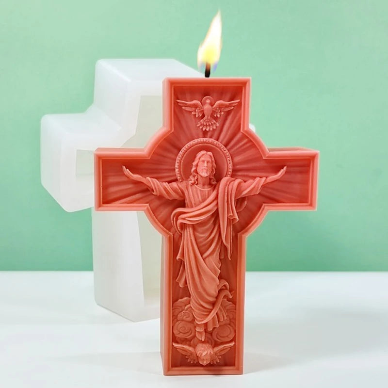 Jesus Statue Aromatherapy Candle Gypsum Resin