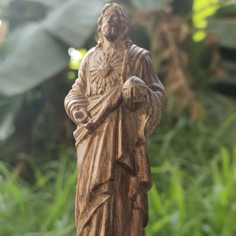 Black Ebony Wood Jesus Figurine