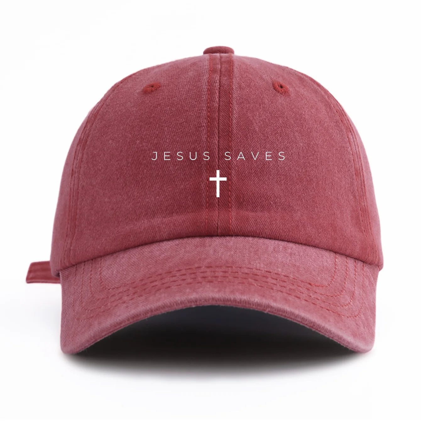 JESUS SAVES Print Washed Baseball Cap for Adult