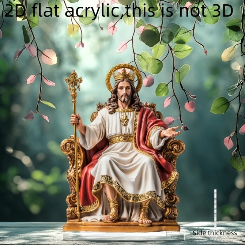 Sacred Heart Jesus Figurine Desktop Decoration for Home Office