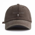 JESUS SAVES Print Washed Baseball Cap for Adult