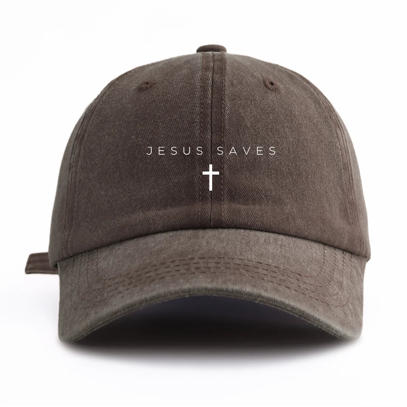 JESUS SAVES Print Washed Baseball Cap for Adult