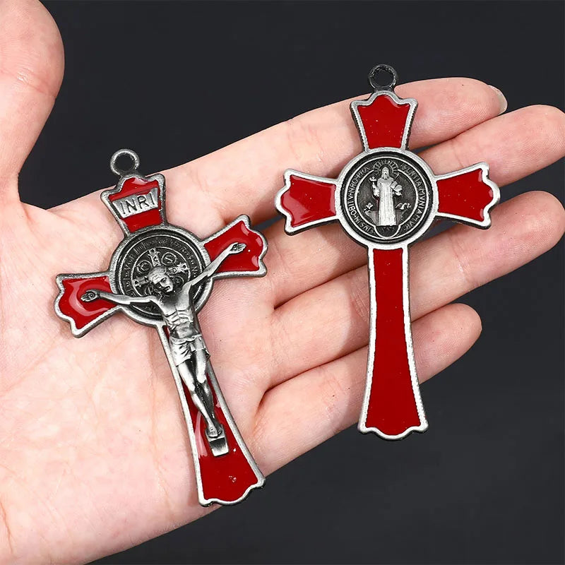Large St Benedict Enamel Cross