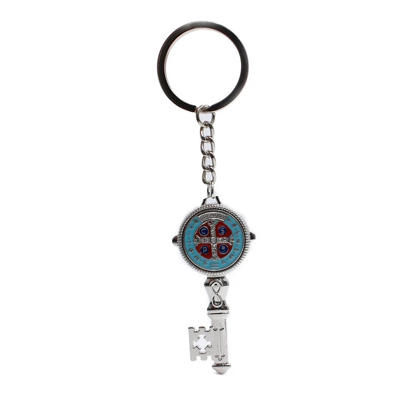 Enamel St. Benedict Key Chain