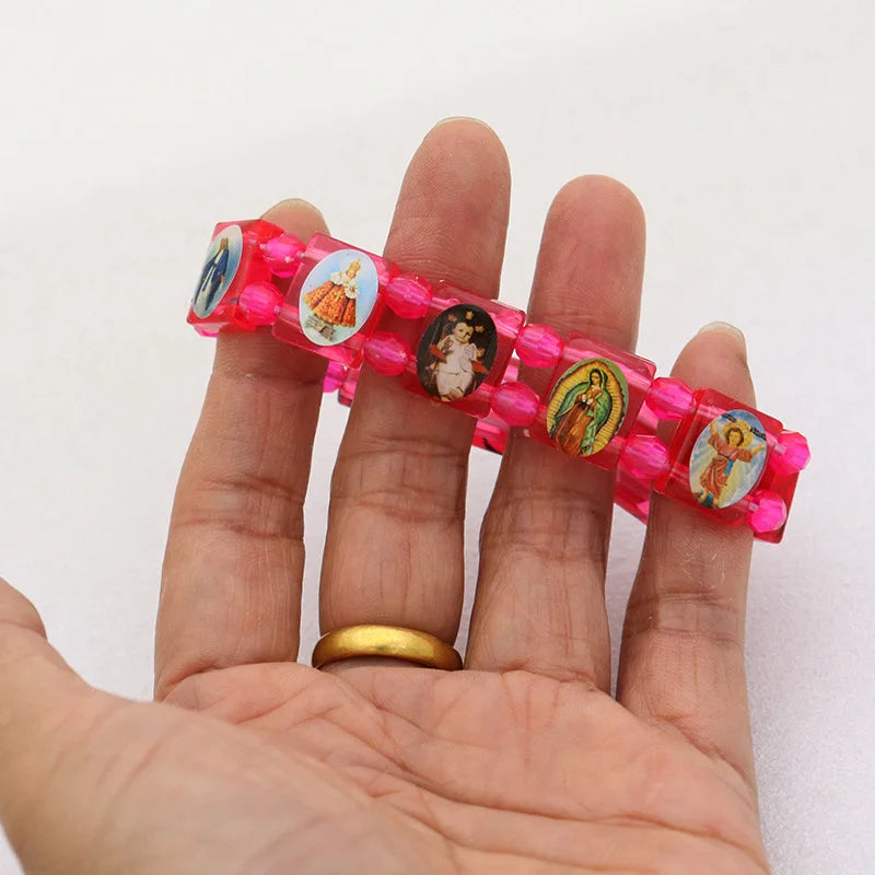 Holy Icon Rosary Bead Bracelet