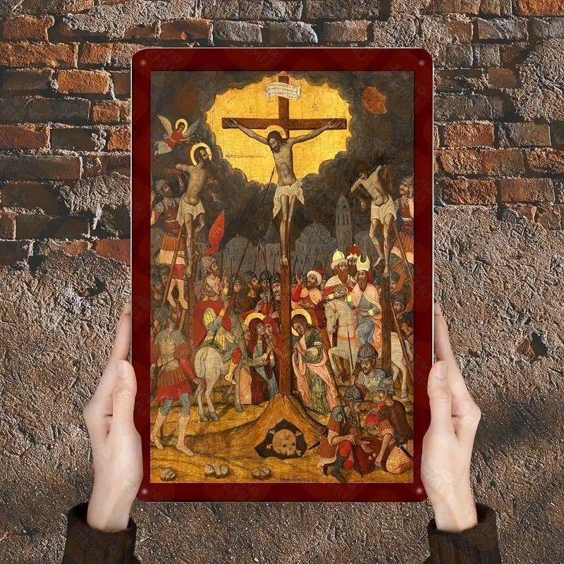 Crucifixion Icon for Wall Decor