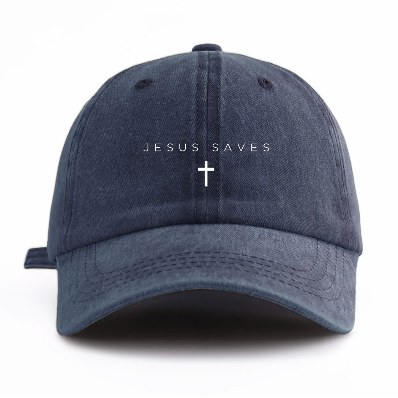 JESUS SAVES Print Washed Baseball Cap for Adult