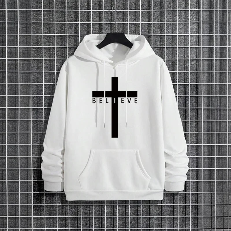 Jesus Cross Printed Hoodies