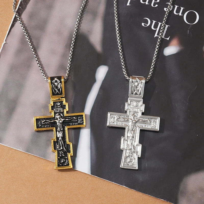 Eastern Orthodox Crucifix with chain
