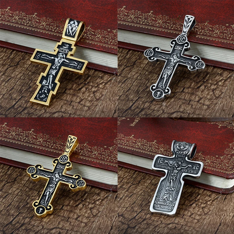 Stainless Steel Eastern Orthodox Pendants