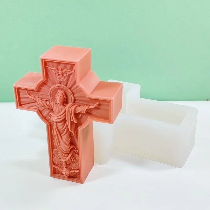 Jesus Statue Aromatherapy Candle Gypsum Resin