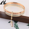 Virgin Mary Three-color 7 day  bracelet 18K gold plated