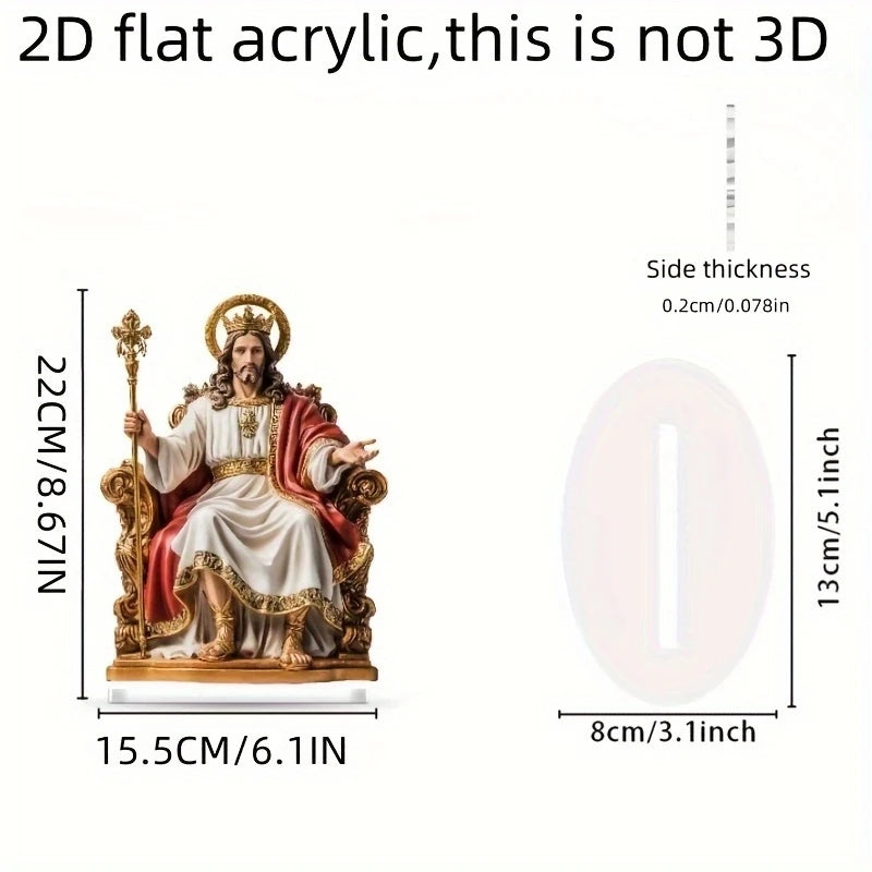 Sacred Heart Jesus Figurine Desktop Decoration for Home Office