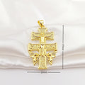 Gold Plated Caravaca Crucifix with Cherub Angels