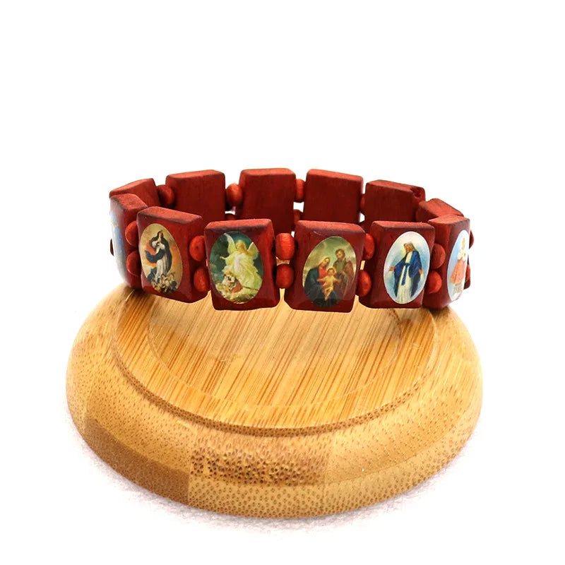 Holy Icon Rosary Bead Bracelet