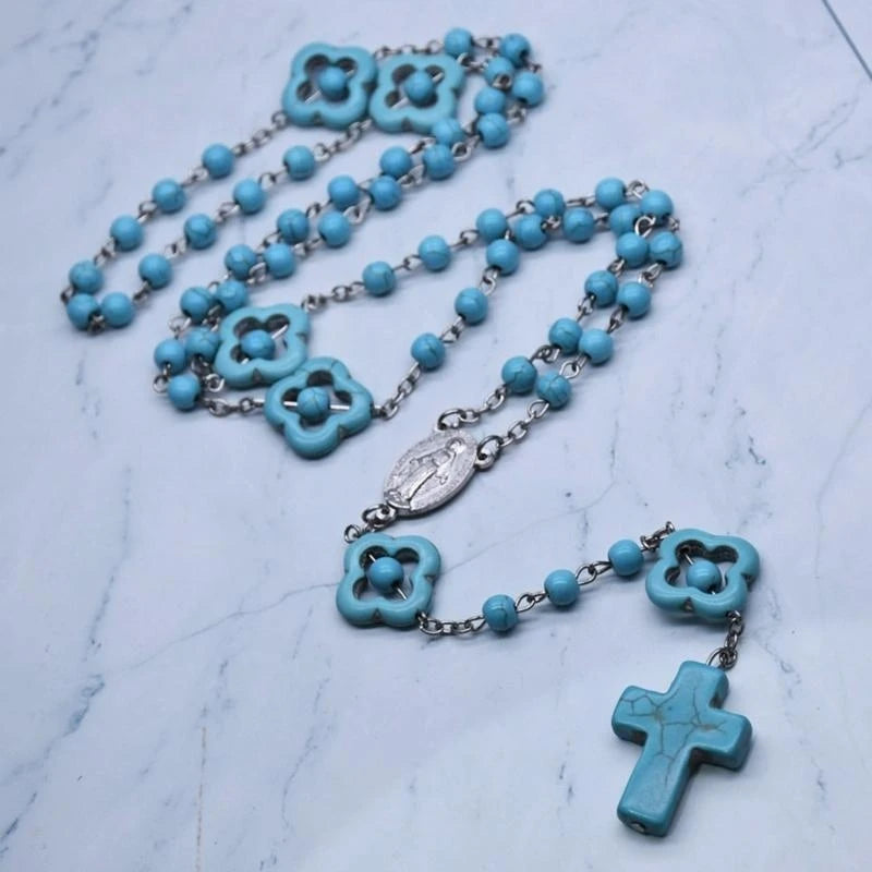 Turquoise Rosary Necklace