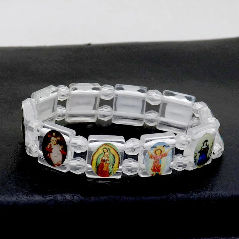 Holy Icon Rosary Bead Bracelet